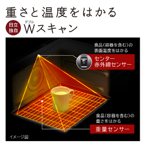 日立 過熱水蒸気オーブンレンジ ヘルシーシェフ フロストホワイト MRO-W1C-W-イメージ10