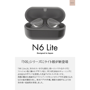 NUARL 完全ワイヤレスイヤフォン N6 Lite グレー N6LITE-GR-イメージ4