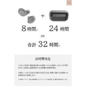 NUARL 完全ワイヤレスイヤフォン N6 Lite グレー N6LITE-GR-イメージ9