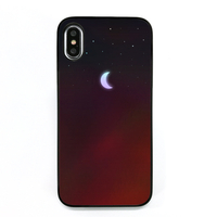 Dparks iPhone XS/X用Twinkle Case ミニムーン レッド DS10412I8