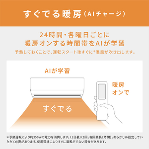 パナソニック 「工事代金別」 8畳向け 自動お掃除付き 冷暖房インバーターエアコン Eolia(エオリア) Xシリーズ Xシリーズ CS-X255D-W-S-イメージ10