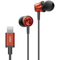 ラディウス Lightningイヤフォン Inner Ear Headphones with Lightning レッド HP-NEL11R